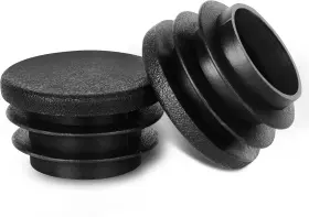 Rpp.b25-10 Mewudecor 25mm 1 Inch Round Plastic Plug Black End Cap