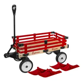 Wwsrw-16x34 Millside Convertible Wood Wagon Cart 16 Inch X 34 - Wood/red