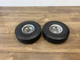 3337rw Milwaukee 10 Inch In Universal Flat Free Tire Wheel With Bearing 5/8 400lb Set Of 2 #2