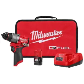3404-21 Milwaukee M12 Fuel 12-volt Lithium-ion Brushless Cordless 1/2 Inch Hammer Drill Kit With 1