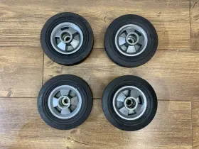 Dcr0997 Milwaukee 8 Inch Universal Solid Puncture Proof Hand Cart Tire Wheel Set Of 4 No Bearing #2
