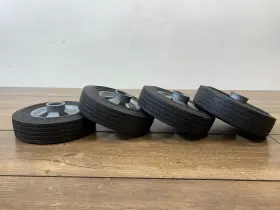 Dcr0997 Milwaukee 8 Inch Universal Solid Puncture Proof Hand Cart Tire Wheel Set Of 4 No Bearing #3