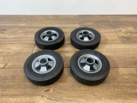 Dcr0997 Milwaukee 8 Inch Universal Solid Puncture Proof Hand Cart Tire Wheel Set Of 4 No Bearing