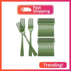 Tc-minatee-0897 Minatee 50 Pcs Plastic Forks Disposable Cutlery Heavy Duty Dinnerware Si