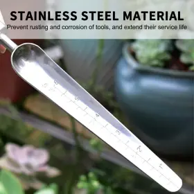 Mioyoow 760606769083 Seeding Widger Stainless Steel Garden Planting Trowel With Scale Long Narrow #2