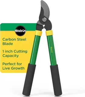 Miracle-gro 810173830195 15 Inch Bypass Lopper Heavy Duty Tree Branch Cutter Sharp Steel Blade Comfortgrip