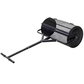 Miscool 313105475452 Ami Black 24 Inch W X 13 D Steel T Shaped Handle Peat Moss Spreader Compost