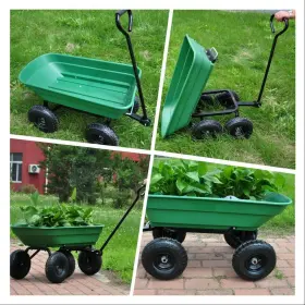 Gcych10y1201 Miscool Garden Carts Ami 2.5-cu-ft 220 Lbs Plastic Dump Truck Green Steel Frame #2