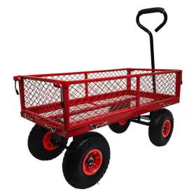 Ychd10wg8023-n Miscool Wagon Garden Cart 3-cu-ft Mesh Steel D-grip Handle Removable Sides Red