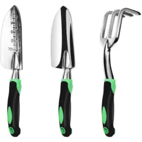 Misopily 445033948937 3 Pack Aluminum Heavy Duty Gardening Tool Set Includes Hand Trowel Transplant Tr