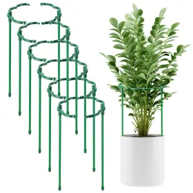 Plant-2501 Moiggonoy 12 Pack Plant Support Stakes Sets - Versatile Cages Stackable Garden F