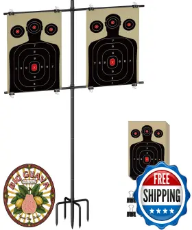 B0f7kjfdv9 Mokeyder 5-prong Metal Shooting Target Stand With 10 Paper Targets Adjustable