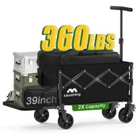 Bkpz905t Moothing Collapsible Wagon Foldable With Tailgate Extended 360lbs Heavy Duty