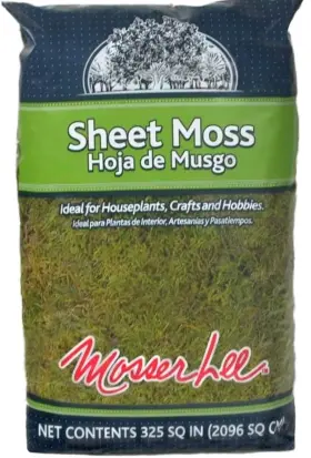 Ml0460 Mosser Lee Natural Green Sheet Moss 325 Sq. Inch Cu