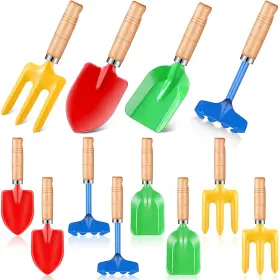 Gei-motionchic-1764 Motionchic 12 Pcs Kids Gardening Tools Metal Beach Sandbox Digging Toys Including Shovel