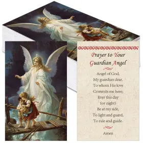 B0f386zb92 Motiskyy 100 Guardian Angel Prayer Cards Laminated Holy Card Gift