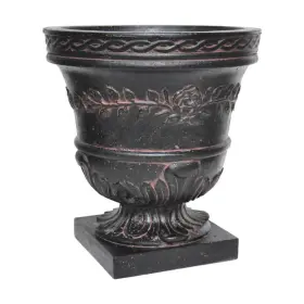 Pf7521ac Mpg 21 Inch H. Charcoal Cast Stone Fiberglass Rose Urn