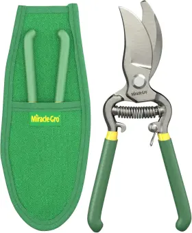 Mr. Brands Llc. 810173830270 Miracle-gro 8 Inch Bypass Pruning Shears With Belt Pouch - 1/2 Cutting Capaci