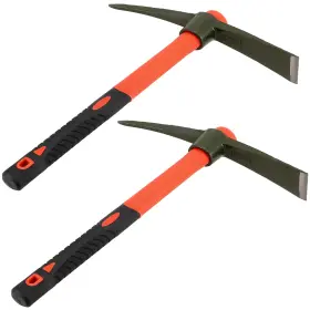 Mukchap 758226839972 2 Pcs 15 Inch Garden Pick Mattock Axe With Red Fiberglass Handle Garde