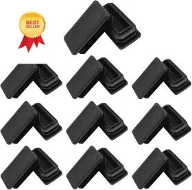 Muzie10 Muzieba 1 Inch X 2 Rectangle Tubing Plug End Caps 20 Pack Post Cap 25mm