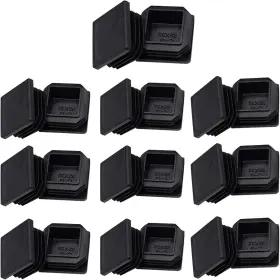 Muzie4 Muzieba 1 1/4 Inch Square Tubing End Caps Plastic Plugs 32 Mm X For Black