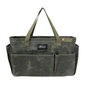 Mydays Outdoor 780861868130 Portable Garden Camping Tool Storage Bag Waxed Canvas Firewood Carrier Tote B