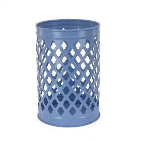 National Outdoor Living 729083829871 Lantern Candleholder Ice Melt Blue Modern Design And Finish 12 Inches
