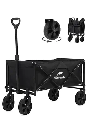 Naturehike 810165100084 Collapsible Beach Wagon With Big Wheels 265lbs Utility Foldable G