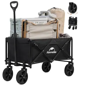Naturehike 927595755112 Beach Wagon With Big Wheels For Sand 265lbs Collapsible Car