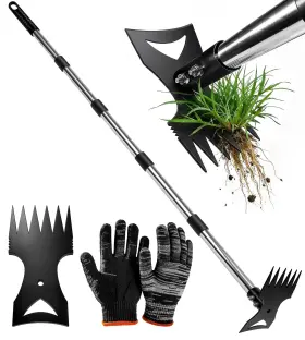 Yypg-1 Nelyeqwo 71in Weed Puller Tool With Long Handle 2 In 1 Adjustable Manual Weeders Heav