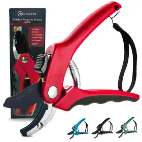 Nevlers 819867022458 8 Inch Red Anvil Pruning Shears For Gardening Branch Cutter Garden With Sta