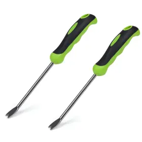 Newflager 658848752126 2 Pack Garden Hand Weeder Tool With Ergonomic Handle Stainless Steel Lawn