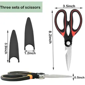 Nexolia 720118558926 3pcs Garden Scissors Multifunctional Flower Thickened Stainle #3