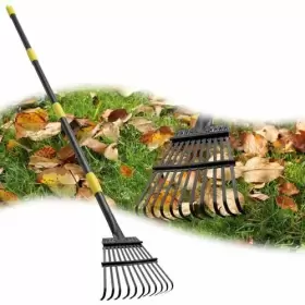 Luoyepa11chi-huizhou-5ft Nicecho Rake 60 Inch Long Handle 8.5 Wide Small For Leaves Metal 5ft #2