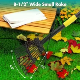 Luoyepa11chi-huizhou-5ft Nicecho Rake 60 Inch Long Handle 8.5 Wide Small For Leaves Metal 5ft #3