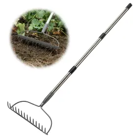 Ncbr5f Nicecho Bow Rake 60 Inch Long X 14 Tines Metal Head Garden Tool For Loose Soil Clean Leaves