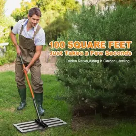 Niov247107-d Niovrooro Lawn Leveling Rake 30 Inch X10 Professional-grade Leveler Tool With 78ftft #3