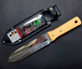 Njp640 Nisaku New Nikasu Stainless Steel Japanese Specialty Gardening Knife 12.5 Inch With Case