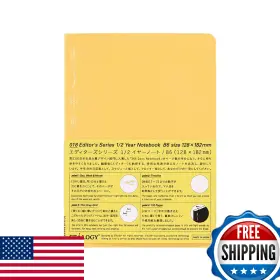 B084szgmsz  Nitoms S4126 Stalogy Notebook 1/2 Ear B6 Squared Yellow