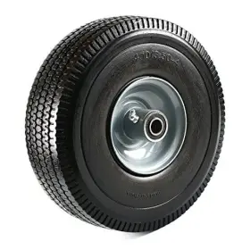 Wff1010-1 Nk Material Handling Supply Heavy Duty Solid Rubber Flat Free Tubeless Hand 10 Inch X 3.5 Black/ Grey