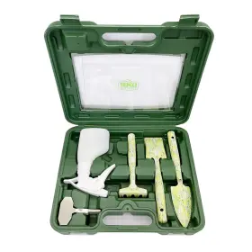 No 820909988281 Indoor Garden Tool Set With Carrying Case Green 24 Pieces