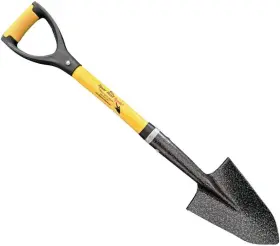 No 859877002033 D-handle Gardening Shovel With Cushioned Grip Fiberglass Handle Yellow