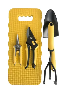 83001 Nobrand Expert Gardener Gardening Tools Metal Set 5 Piece- Black And Yellow