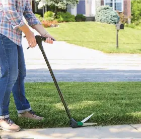 Kc8807-18 Nobrand Long Handle Grass Shears - 360 Edging Tool With 36 Inch Swiveling Blades