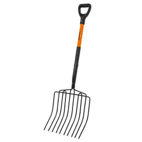 Nh-07 Nohovu Pitchfork For Gardening 10 Tines Pitch Fork With Non-slip Handle Hea