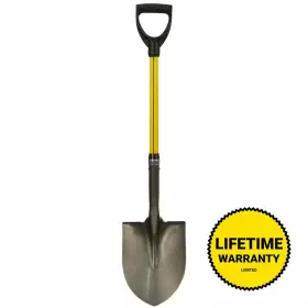 Nupla 445020460459 30 Inch Classic Fiberglass Handle With D-grip And Heavy-duty Round Point Steel Bl