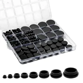 Skx-1030 Oacdiel 125pcs Rubber Plugs For Round Holes Durable And Long Service Life 8 Black