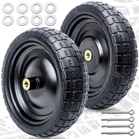 .oem 313054762726 13 Inch Flat Free Tire - 13ftft For Garden Cart Wheels Wheelbarrow I