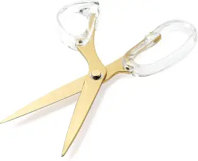 As-14 Officegoods 9 Inch Stainless Steel Acrylic Scissors For Office And Home - Gold