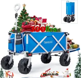 21727 Old Bahama Bay 49 Inch Extended Extra Long Beach Wagon Big Wheels For Sand